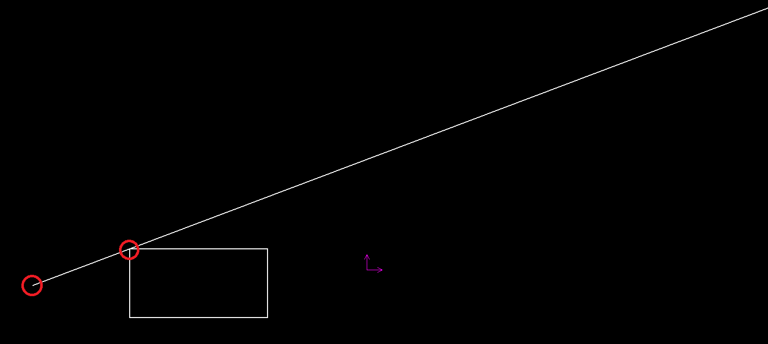 通過点として長方形の頂点を指定した例