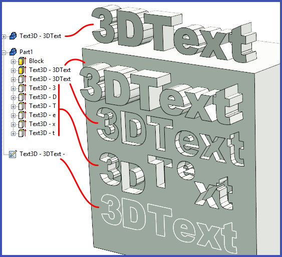 3D text example