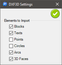 Import DXF3D Scanned files