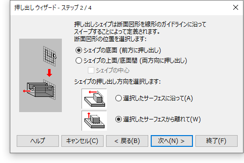 押し出しウィザード