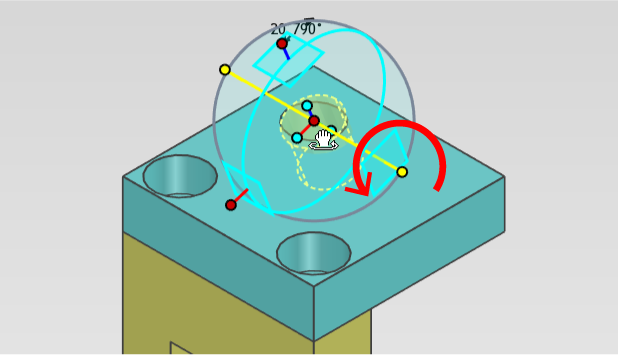 ドラッグして回転