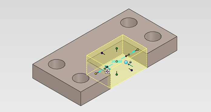 ブロック穴を選択
