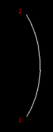 始点、弦の長さ