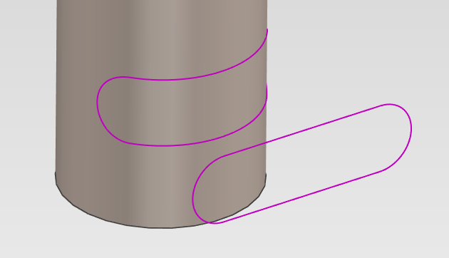 3D 曲線をラップ