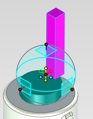 角柱が面に対して垂直