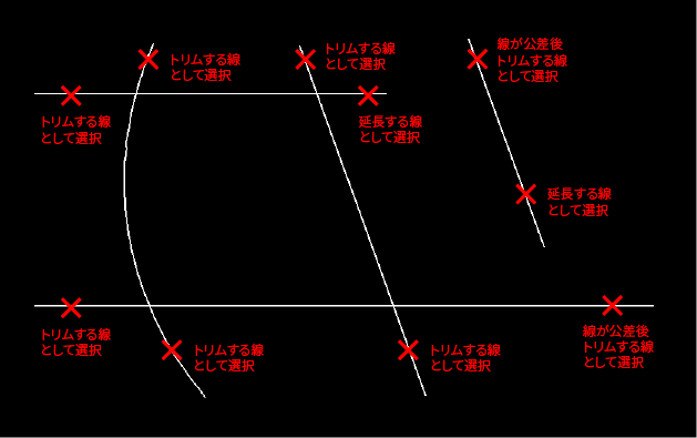 トリム/延長前